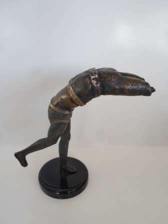 INCREADIBLE!! HEAVY ABTRACT BRONZE OF MALE FIGURE AMAZING PIECE!! WOW!!