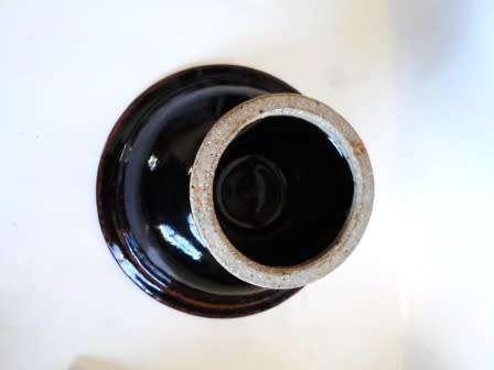 WOW!! RARE HYME RABINOWITZ BROWN GLAZED PEDISTAL BOWL  200 X 130mm VALUE R2200 WOW!!