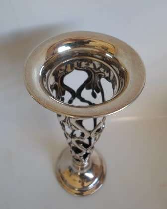 SPECTACULAR!! 1910 BIRMINGHAM SILVER SPILL VASE AMAZING DESIGN  159,7g  WOW!!