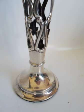 SPECTACULAR!! 1910 BIRMINGHAM SILVER SPILL VASE AMAZING DESIGN  159,7g  WOW!!