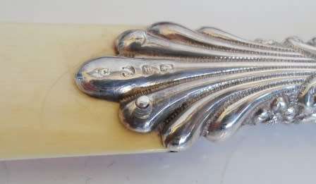 EXQUISITE!! 1896 BIRMINGHAM SILVER & IVORY PAGE TURNER IN ORIGINAL PRESENTATION CASE VALUE R2950