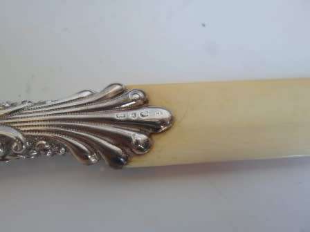 EXQUISITE!! 1896 BIRMINGHAM SILVER & IVORY PAGE TURNER IN ORIGINAL PRESENTATION CASE VALUE R2950