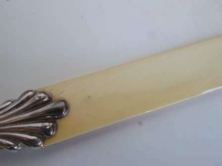 EXQUISITE!! 1896 BIRMINGHAM SILVER & IVORY PAGE TURNER IN ORIGINAL PRESENTATION CASE VALUE R2950