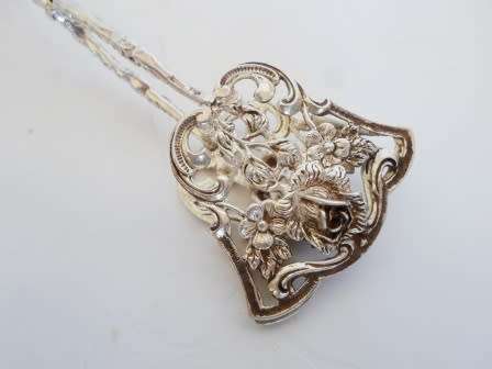 EXQUISITE!! STERLING SILVER MUFFIN TONGS BY ALBERT BODEMER  46,4g  STUNNING DETAIL WOW!!