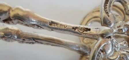 EXQUISITE!! STERLING SILVER MUFFIN TONGS BY ALBERT BODEMER  46,4g  STUNNING DETAIL WOW!!