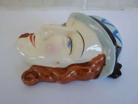 WOW!! VINTAGE PORCELAIN WALL FACE MASK CIRCA 1930's