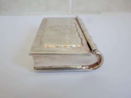 STUNNING!! BOOK FORM SILVER PLATED TRINKET BOX WOW!!