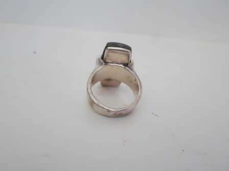 SPECTACULAR!! LARGE STERLING SILVER & LABRADORITE RING  SIZE N1/2  14,2g   WOW!!