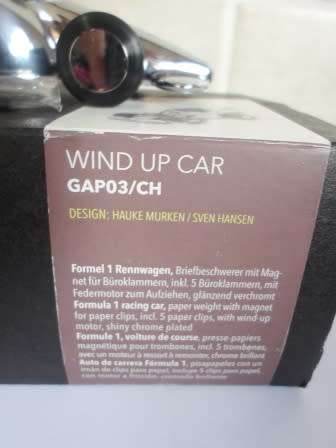 F1 FANS!! BOXED TROIKA WIND UP F1 CAR DESK PIECE DESIGNED BY HAUKE MURKEN & SVEN HANSEN WORKING!!