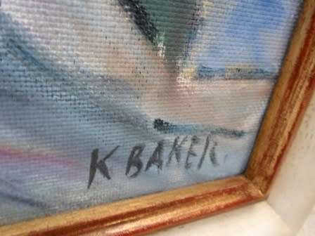 WOW!! LARGE KENNETH BAKER "BO-KAAP" OIL ON BOARD  740 X 500mm  VALUE R15500