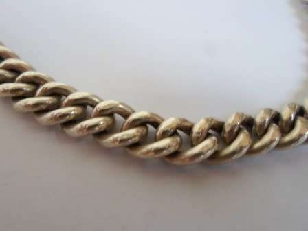 HIGH QUALITY!! THICK & HEAVY STERLING SILVER CHAIN(495mm X 9mm X 4mm)  50,3g WOW!!