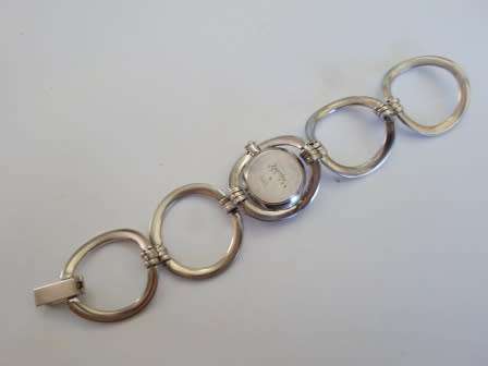 MAGNIFICENT!! VINTAGE MODERNIST ZenTra STERLING SILVER WOMANS BRACELET WATCH 48,2g VALUE 3500 WOW!!