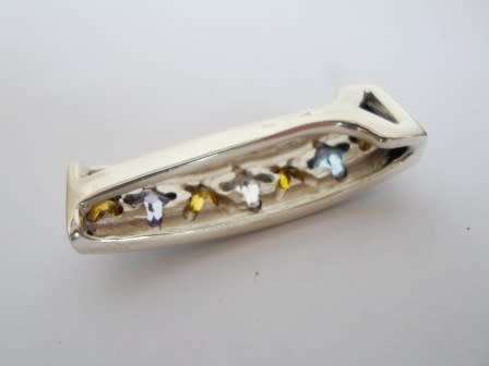 WOW!! HUGE STERLING SILVER PENDANT WITH STONES AMAZING DESIGN  25,0g WOW!!