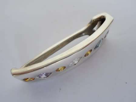 WOW!! HUGE STERLING SILVER PENDANT WITH STONES AMAZING DESIGN  25,0g WOW!!