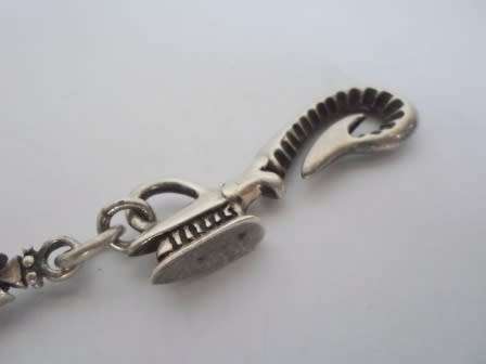 WOW!! AMAZING!! STERLING SILVER BIKERS SKULL AND SPEAR KEY CHAIN  30,7g WOW!!