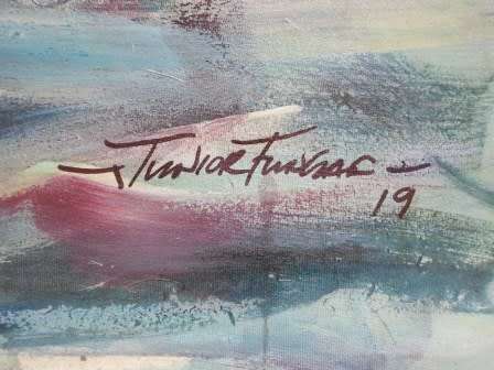 AMAZING!! HUGE!! JUNIOR FUNGAI "SOLDIER ON" ACRYLIC ON CANVAS DATED '19   1300 X 880mm VALUE R19000