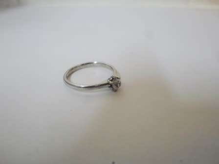VINTAGE VILJOEN JEWELLERS 9ct WHITE GOLD +- 0,20ct OLD CUT DIAMOND RING 1,9g VALUE R3950