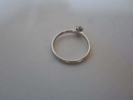 VINTAGE VILJOEN JEWELLERS 9ct WHITE GOLD +- 0,20ct OLD CUT DIAMOND RING 1,9g VALUE R3950