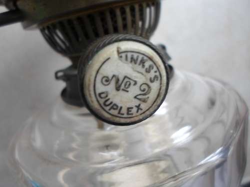 EXCEPTIONAL!! VICTORIAN HINKS and SONS DUPLEX GLASS and BRASS OIL LAMP VALUE R3000 WOW!!