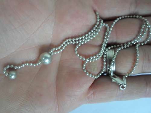 LOVELY! STERLING SILVER BALL CHAIN WITH STUNNING DESIGN  6,1g WOW WOW!!