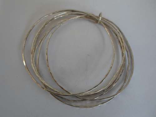 WOW!! WOW!! 6 X STERLING SILVER BANGLES IN 1   14,4g WOW!!
