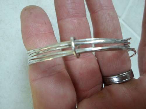 WOW!! WOW!! 6 X STERLING SILVER BANGLES IN 1   14,4g WOW!!