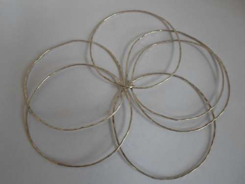 WOW!! WOW!! 6 X STERLING SILVER BANGLES IN 1   14,4g WOW!!