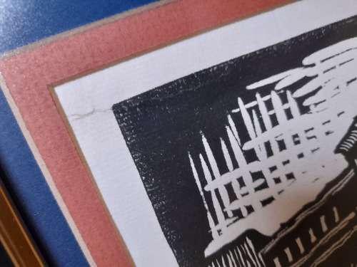 Wow!! Gregoire Boonzaier District 6 street scene linocut 300 x 225mm value R2500