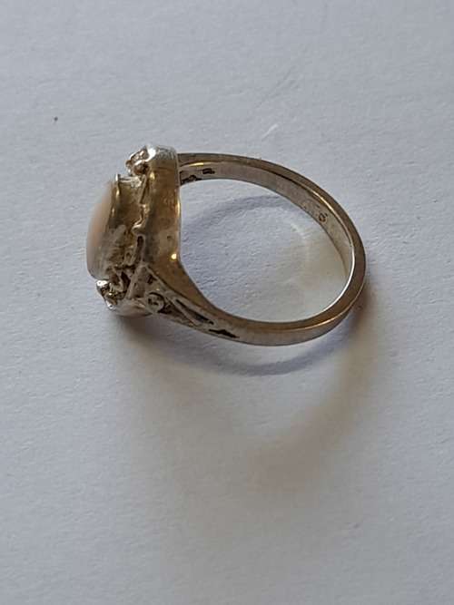 Cutest!! Vintage sterling silver M.O.P baby ring 1,9g Wow!!