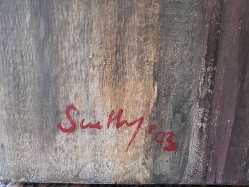 Wow!! Amazing huge oil on canvas signed Scutly dated 93,  1300 x 1000mm increadible painting wow!!