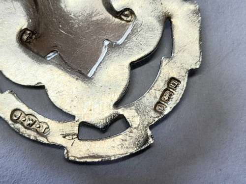 Vintage sterling silver fob chain with 1919 Birmingham silver fob 29,7g wow!!