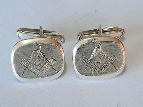 Amazing vintage german sterling silver Masonic cufflinks 9,9g wow!!