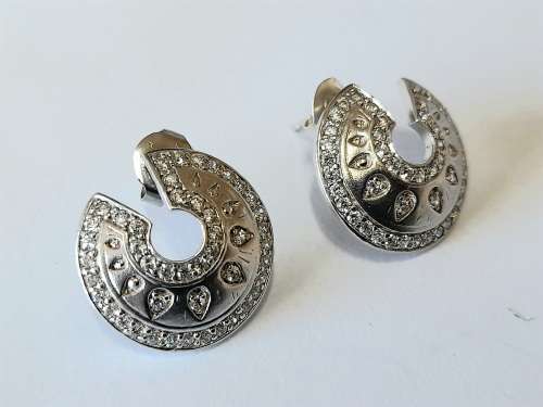 Magnificent sterling silver cz earrings 6,2g wow!!