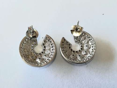 Magnificent sterling silver cz earrings 6,2g wow!!