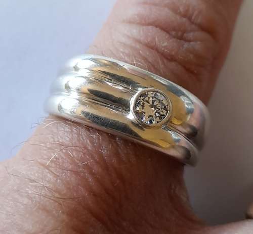 Awesome sterling silver cz mens ring 5,3g wow!! Wow!!