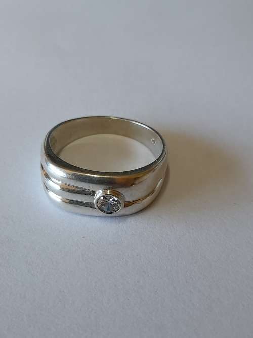 Awesome sterling silver cz mens ring 5,3g wow!! Wow!!