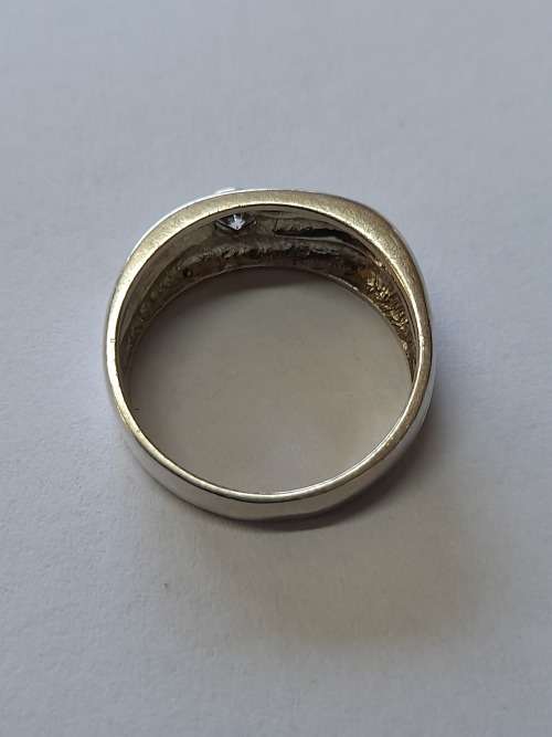 Awesome sterling silver cz mens ring 5,3g wow!! Wow!!