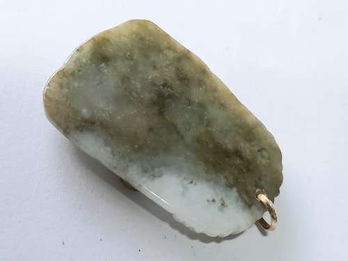 Exquisite!! Large Vintage chinese carved jade and 9ct gold pendant circa 1930`s Wow!!
