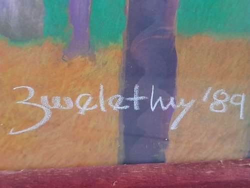 High Value!! Zwelethu Mthethwa `ABANDONED` mixed media dated 89   530 x 430mm Value R15000