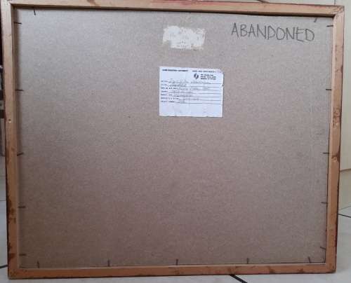 High Value!! Zwelethu Mthethwa `ABANDONED` mixed media dated 89   530 x 430mm Value R15000