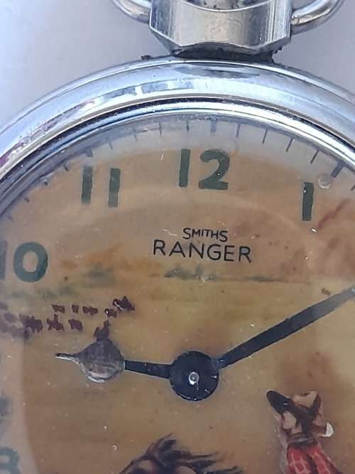 Rare!! Vintage Smiths Ranger pocket watch with seconds moving cowboy Wow!!