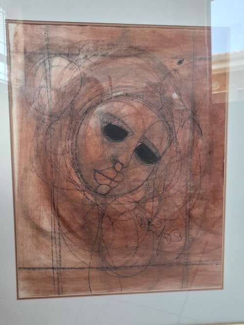 Amazing!! Ben Macala `woman and bird` mixed media 640x 510mm Value R4500 Wow!!