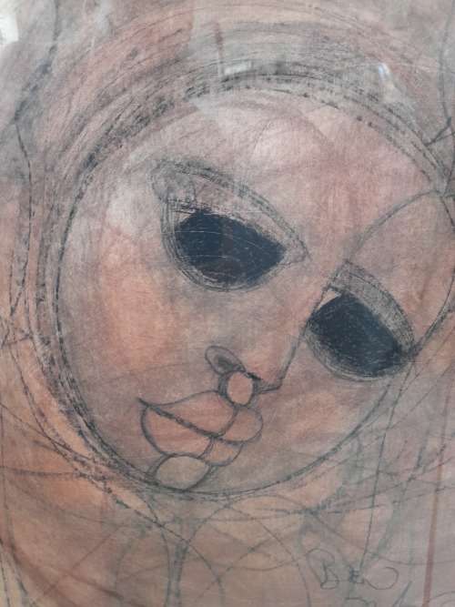 Amazing!! Ben Macala `woman and bird` mixed media 640x 510mm Value R4500 Wow!!