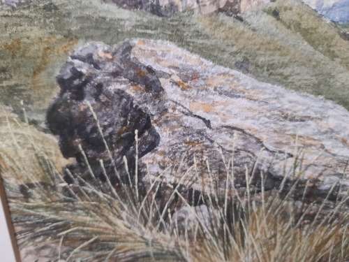 Stunning!! John Chalkley `Drakensberg Giants Castle` 280 x 180mm Value R1500 wow!!
