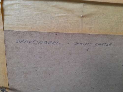 Stunning!! John Chalkley `Drakensberg Giants Castle` 280 x 180mm Value R1500 wow!!