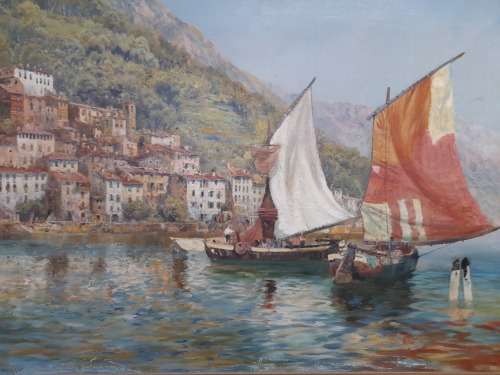 Magnificent!! Large Gottfried Arnegger italian scene oil on canvas Value R12000 wow!!