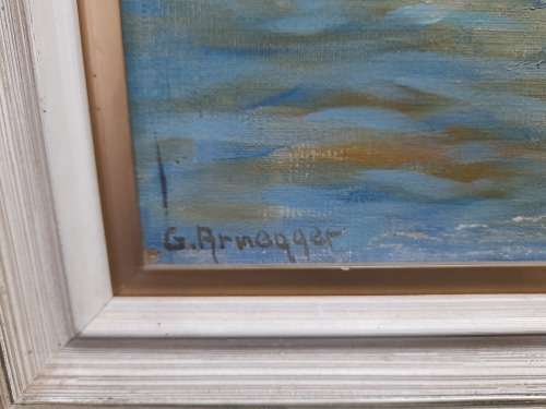 Magnificent!! Large Gottfried Arnegger italian scene oil on canvas Value R12000 wow!!