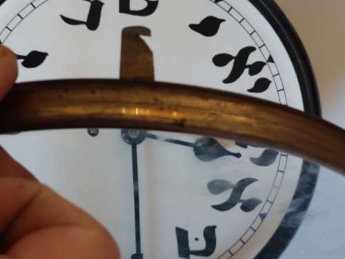 Rare!! antique england station clock with arabic numerals working!! What a find!!