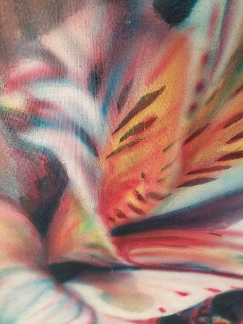 Exceptional!! Huge Vernon Swart oil on canvas of lilies 1200 x 900mm  Value R9500