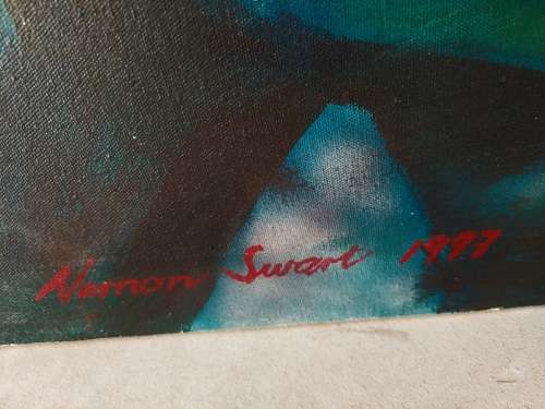 Exceptional!! Huge Vernon Swart oil on canvas of lilies 1200 x 900mm  Value R9500